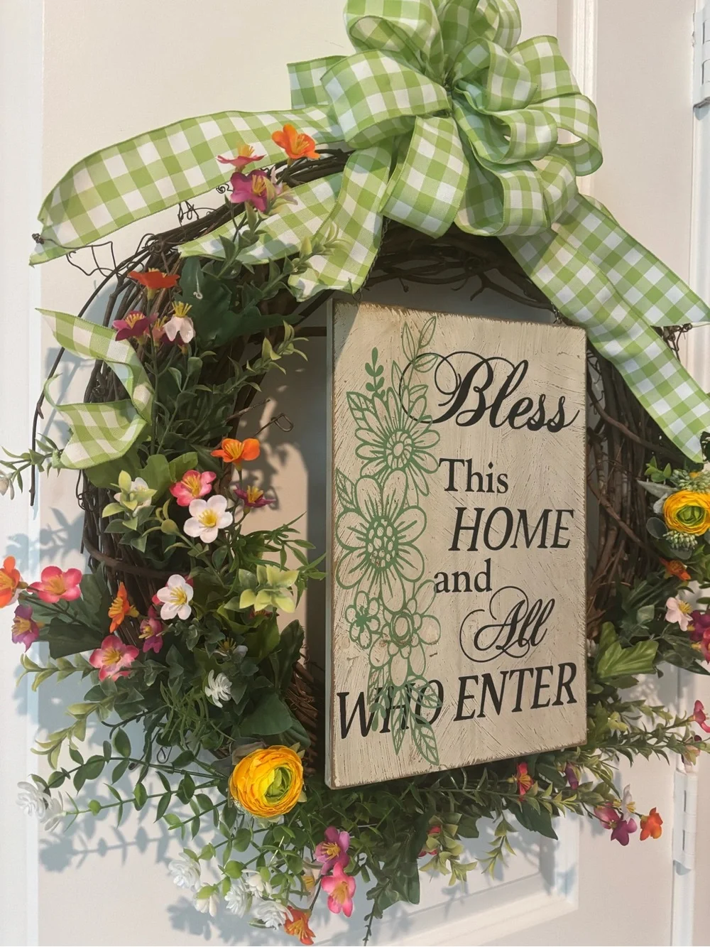 Bless This Home Spring Wreath Wildflower Wreath Bless This Home' Final Sale